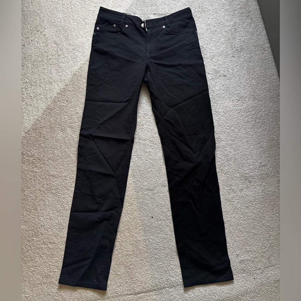 Men's Black Straight-Leg Pants
